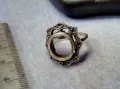 СТАР АЖУРЕН РетроАРТ СРЕБЪРЕН ПРЪСТЕН СРЕБРО 925 с ГНЕЗДА За ИНКРУСТИРАНЕ на СКЪПОЦЕННИ КАМЪНИ 41693, снимка 8