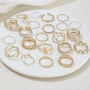 Комплект бижута - 22 броя пръстени, налични в цвят сребро или злато, снимка 9