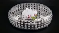 Декоративен огледален поднос с камъни , Поднос за свещи , Decorative mirror tray, снимка 1