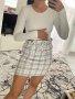 Дамски комплект пола и блуза, размер ХС, снимка 1 - Комплекти - 42798011