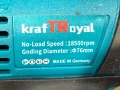 Мини акумулаторен ъглошлайф KraftRoyal 24V 6Ah, безчетков мотор, 2 батерии, зарядно, 5 диска, 18 500, снимка 7