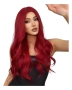 70 см Тъмно червена (бордо) синтетична перука, снимка 6