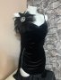 Дълга черна рокля с пера , снимка 3