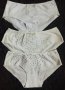Ларж Памучни боксерки бикини в бяло с камъчета, снимка 1 - Бельо - 31045774