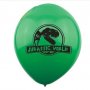 Динозавър Джурасик Парк зелен Обикновен надуваем латекс латексов балон 