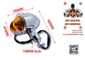 МОТОЦИКЛЕТНИ МЕТАЛНИ ХРОМИРАНИ МИГАЧИ, снимка 3