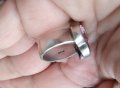 Винтидж / Стар сребърен пръстен с Морганит проба 925 , снимка 7
