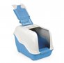 Закрита котешка тоалетна с филтър НЕТА МАКСИ синя Размери: см 66 / 49 / 50 височина - 1бр, снимка 1 - За котки - 37155837