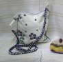 Малка чанта комбинация между ръчна бродерия и плетиво, снимка 3