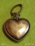 Винтидж сребърно бижу във формата на сърце с флорален мотив майстоска изработка 52453, снимка 6