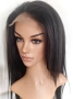 Черна перука от микс естествен косъм и примеси 70 см с Lace 4×4, снимка 9