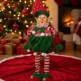 Коледен Елф – декоративна фигура с меки крачета и празнично облекло, снимка 3