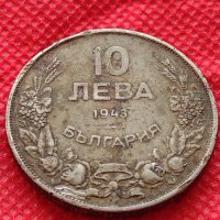 Монета 10 лева 1943г. Царство България за колекция декорация - 24993, снимка 3 - Нумизматика и бонистика - 35186035