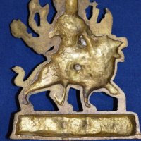 старинна ориенталска фигурка от позлатен бронз, снимка 6 - Антикварни и старинни предмети - 17352094
