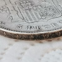 Сребърна монета М33 5 песети, снимка 5 - Нумизматика и бонистика - 37380217
