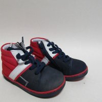 Детски кецове PONKI естествена кожа синьо/червено, снимка 1 - Детски обувки - 29700551