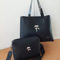 Черна чанта Karl Lagerfeld код  SG102, снимка 1 - Чанти - 36394591