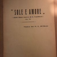 Sole e Amore dalle Rime nuove di G Carducci op 38 musica del Ettore Petrali, снимка 1 - Специализирана литература - 36492394