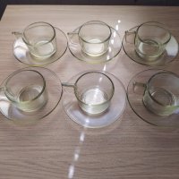 Огнеупорни / стъклени чаши за кафе Симакс Чехословакия, снимка 6 - Чаши - 31985054