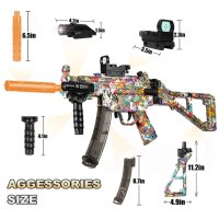  Автомат, гел бластер, пушка с гел топчета, снимка 6 - Електрически играчки - 42740055