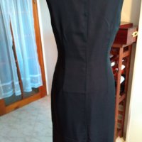 Дълга черна дамска рокля с бляскави мотиви, снимка 4 - Рокли - 30703699