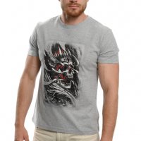 Нова мъжка тениска с дигитален печат 3D Череп (Скелет), снимка 3 - Тениски - 37664177