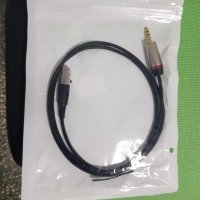 Mini XLR 3Pin Female to 3.5mm TRS Male Plug Microphone Cable Wire - AKG ДОЗА КАБЕЛ ДИСТАНЦИОННО , снимка 3 - Микрофони - 30706694