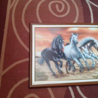 Гоблен Прерийни коне, снимка 3 - Гоблени - 40534307