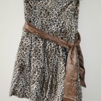 Леопардова рокля тип бюстие, снимка 1 - Рокли - 29254459