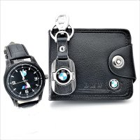 BMW подаръчен комплект часовник, портмоне и ключодържател, снимка 1 - Подаръци за мъже - 37561861