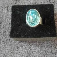 Сребърен пръстен със син камък, снимка 3 - Пръстени - 44014070