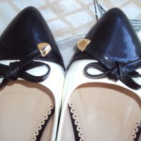 Дамски лачени обувки на МАТ-СТАР черно и бяло, снимка 4 - Дамски елегантни обувки - 42863759