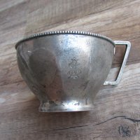 стара сребърна чаша за чай, снимка 4 - Антикварни и старинни предмети - 32105692