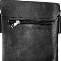 Мъжка кожена чанта  от еко кожа JEEP    с капак  , снимка 3 - Портфейли, портмонета - 37938580