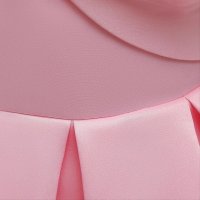 Детска розова официална рокля плътен сатен размер 6-7 г, снимка 4 - Детски рокли и поли - 38468462