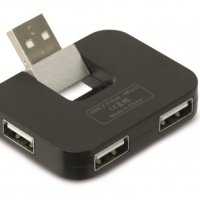 USB 2.0 Hub, 1 USB М към 4 USB F, снимка 1 - USB кабели - 34223615