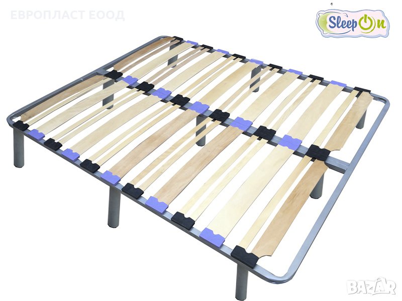 Метално легло  ЛУКС с метални крака, снимка 1