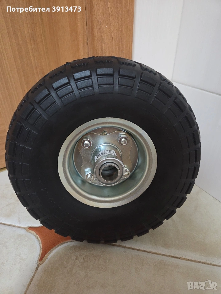 Чисто ново колело за транспортна количка 4,10/3,50-4, снимка 1