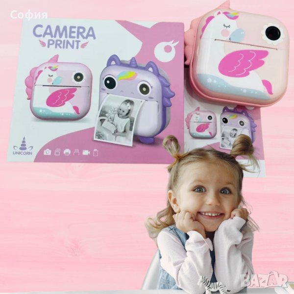 Детски цифров фотоапарат термопринтер, снимка 1