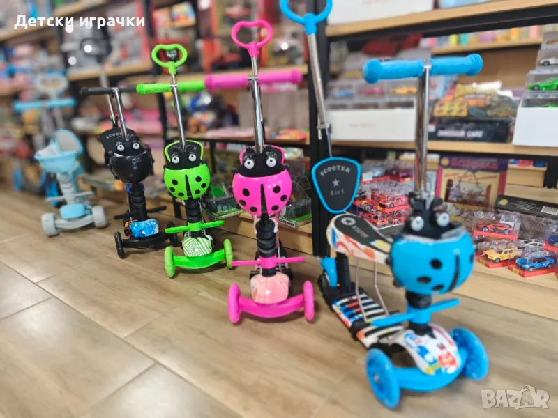 Тротинетка 5в1 с поставка за крачета, родителски контрол , снимка 1
