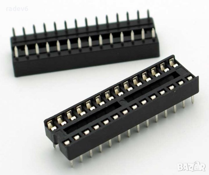 Цокъл за интегрална схема с 28 крака, DIP, снимка 1