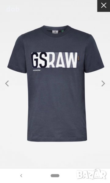 Нова мъжка тениска GS RAW DENIM LOGO T-shirt, снимка 1