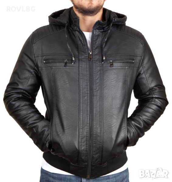 Мъжко зимно кожено яке – 3464 М-7ХЛ, снимка 1