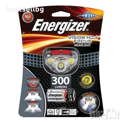 LED челник фенер за глава Energizer 300 лумена бягане каска планина, снимка 1