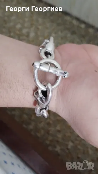 Сребърна гривна , снимка 1