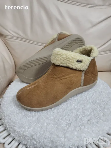 Нови дамски пантофи камел - 39 номер, снимка 1