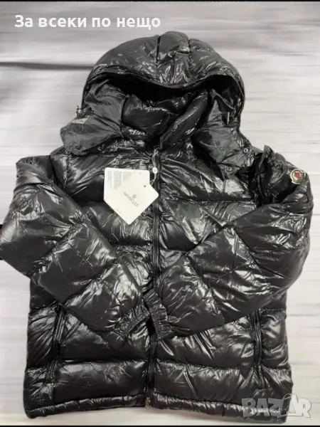 Дамско черно зимно яке със силиконов пълнеж Moncler Код A8, снимка 1