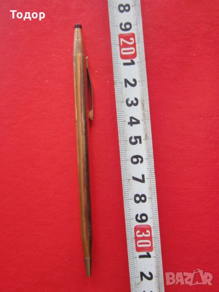 Уникален позлатен химикал химикалка Кросс 20 микрона, снимка 1
