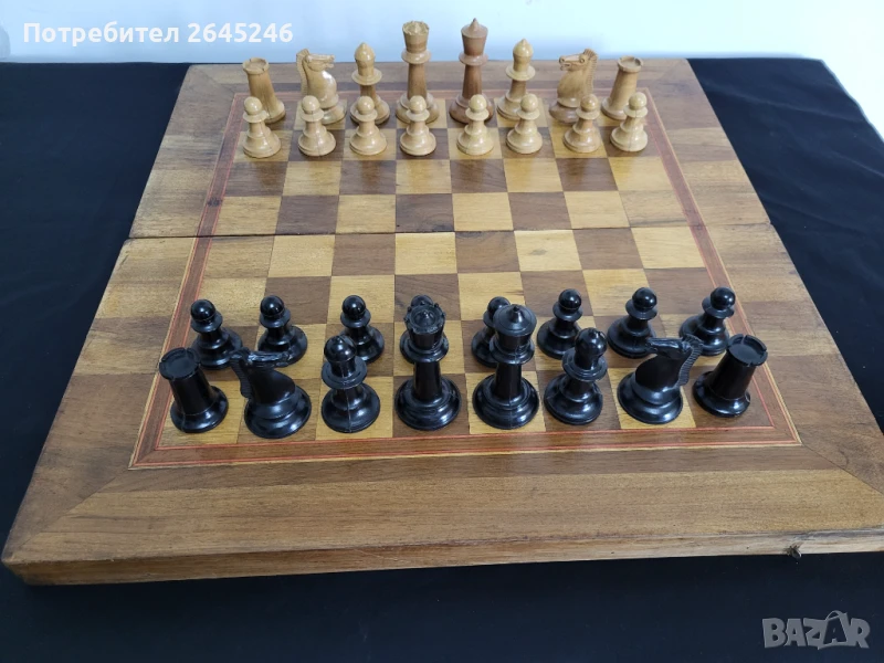 #9 Дървен шах с табла от най-големите , снимка 1