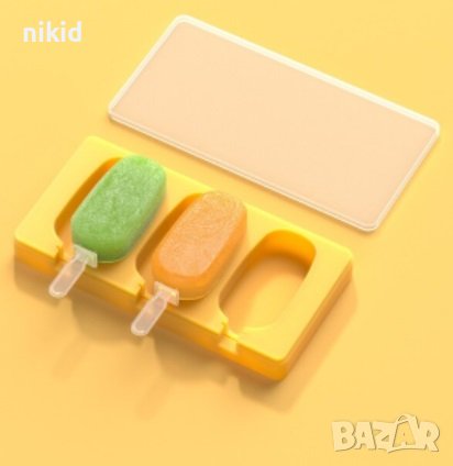 3 малки ескимо ескимо сладолед молд Popsicle Попсикъл силиконова форма калъп за направа на десерти, снимка 1